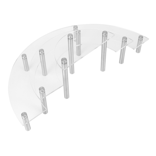 3-etagers akryl kageholder Dessert Cupcake Display Stativ Holder Bryllup julepynt