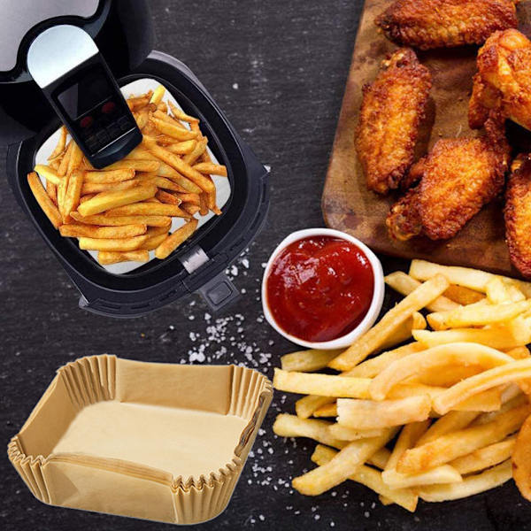 50/100 st Fritös Bakning Silikonolja Pappersbricka Ugn Fettfast bakplåtspapper Köksredskap