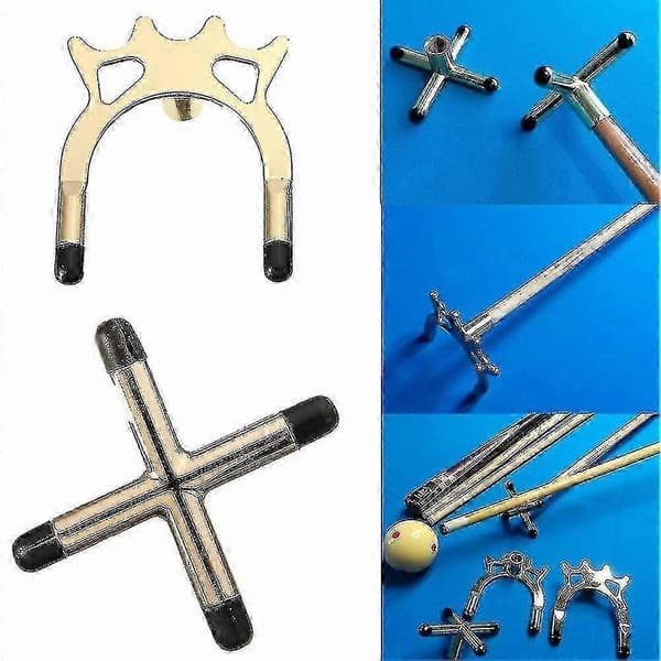 Holdbar Cross Spider-holder til billardbord billardkø