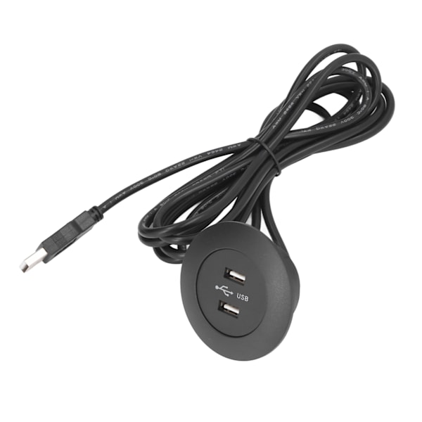 Sofa USB-laderuttak Flush Mount Installasjon Dobbel USB-laderporter Uttak for hjemmebruk Svart