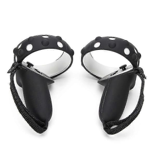 VR-håndtak silikonbeskyttende deksel for Oculus Quest 2-kontrollergrep + stropp som forhindrer tapt utstyr for Oculus Quest 2 VR-tilbehør Gray