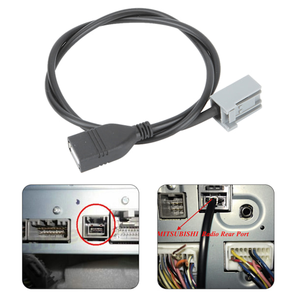 USB-lydkabel til støtte Passer til MP3 MP4 MITSUBISHI Outlander 2009 og fremefter 3911‑TFO‑003