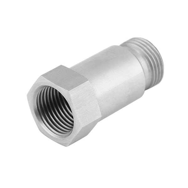 2-pack O2 rostfritt stål syresensorproppadapter förlängningsförlängare M18-1,5 x 45 mm