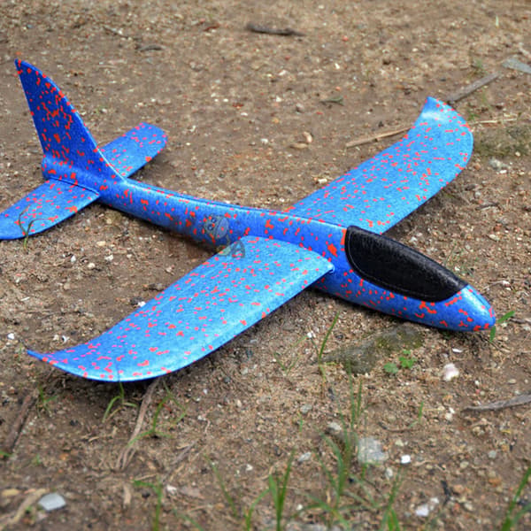 EPP Skum Håndkast Fly Kaste Glider Fly Barn Utendørs Leke Gave Blå