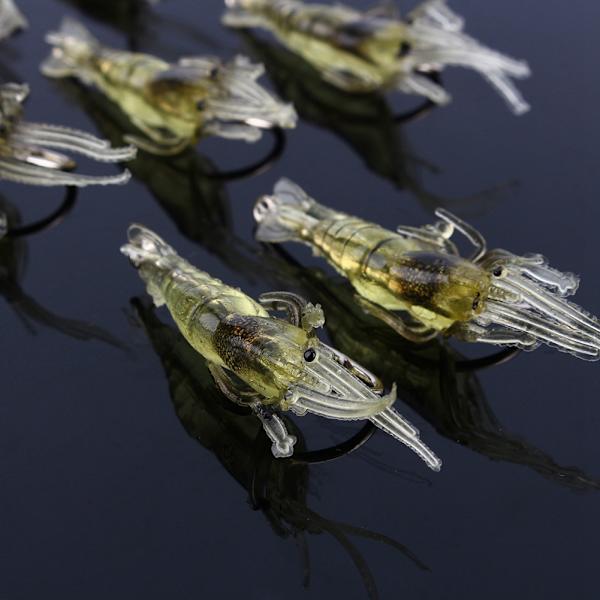 10 stk Rekesimuleringsmyk agn Krok Tackle Base Fiske Lokker