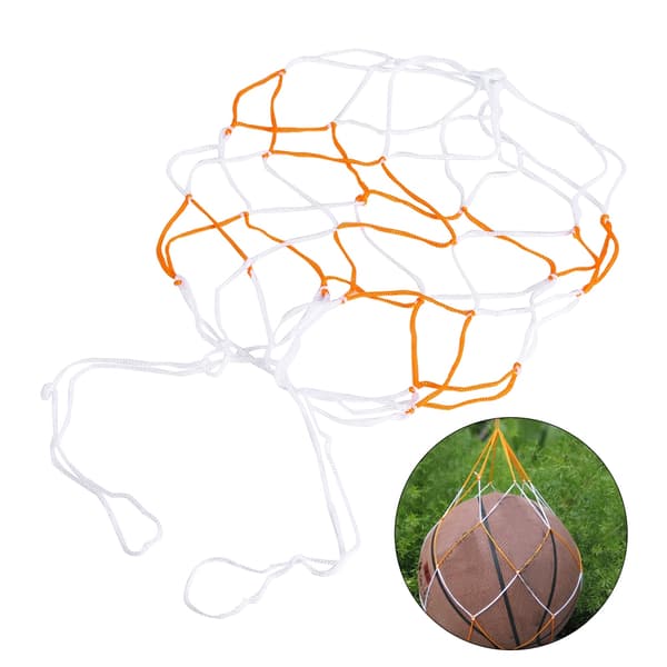 1. bærbart holdbart nylon mesh kurvvæske bold net fodbold volleyballholder