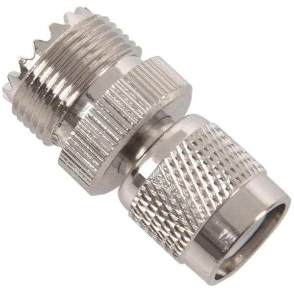 6X TNC-han til PL259 UHF-hun-adapterstik, sølv Silver