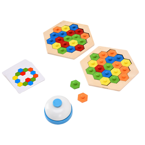 Barns Vuxna Hexagonal Pussel Förälder Barn Interaktion Färgglad Brain Teaser Leksak för barn