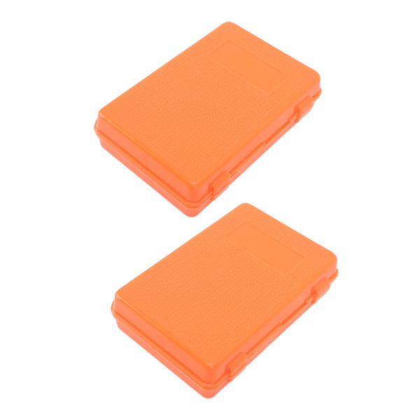 2 st Fiskefluga Kroklåda Orange Plast Flugfiskedrag Förvaringslåda för tillbehör