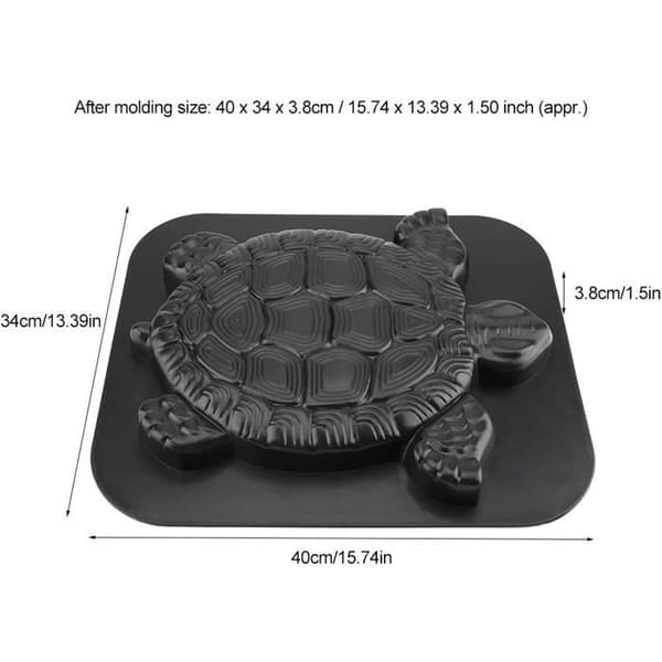 Skildpadde Plaststenform Medium Betonstenforme Trinbræt Haveindkørselsform 40 x 34 x 3,8 cm