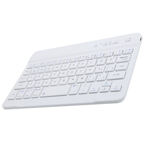 Mini Bluetooth Tastatur Portabel 59 Taster Tablet Computer Tilbehør Hvid 7in HB028