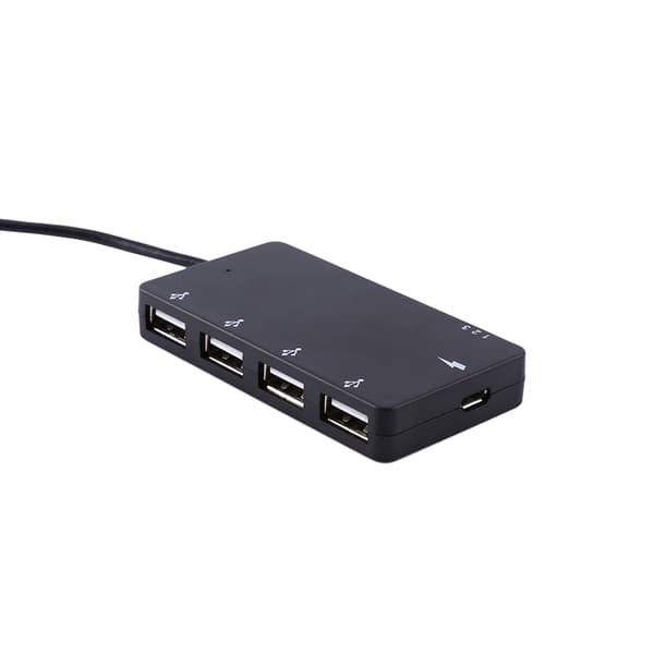Micro USB Hub - 4-ports OTG-forlængeradapter til smartphone og tablet