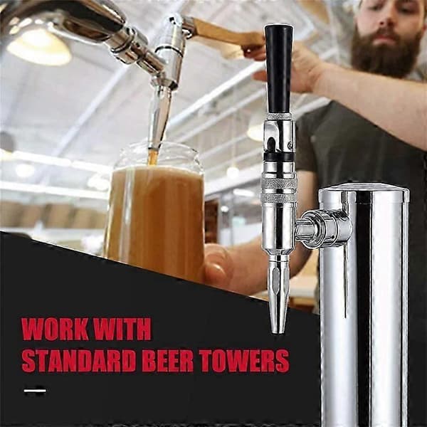 Stout Beer Coffee Kran Rustfritt Stål Nitrogen Keg Draftkran