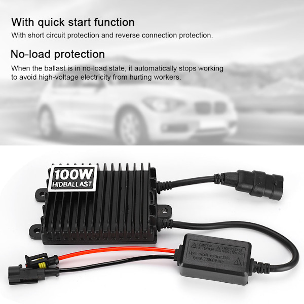 12V 100W för Xenonljuslampa Ballaststabilisator för Xenon Tändenhet Block Biltillbehör