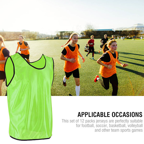Trøjer Ærmeløse Åndbare Børn Fodbold Basketball Træning Team Veste Gruppering Grøn