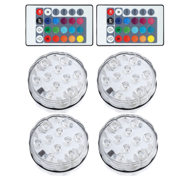 RGB-LED-upotusvalot vedenalaiset vedenpitävät valot kaukosäätimellä uima-altaan sisustukseen