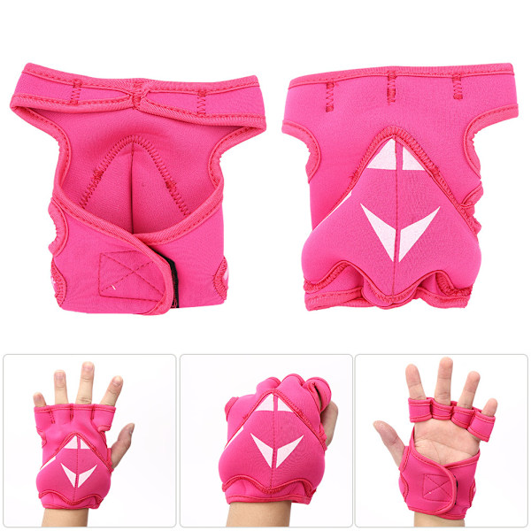 2 stk 2lb Sport Unisex Halvfinger Vektede Hansker Sandsekk for Boksing Trening Fitness (rosa)