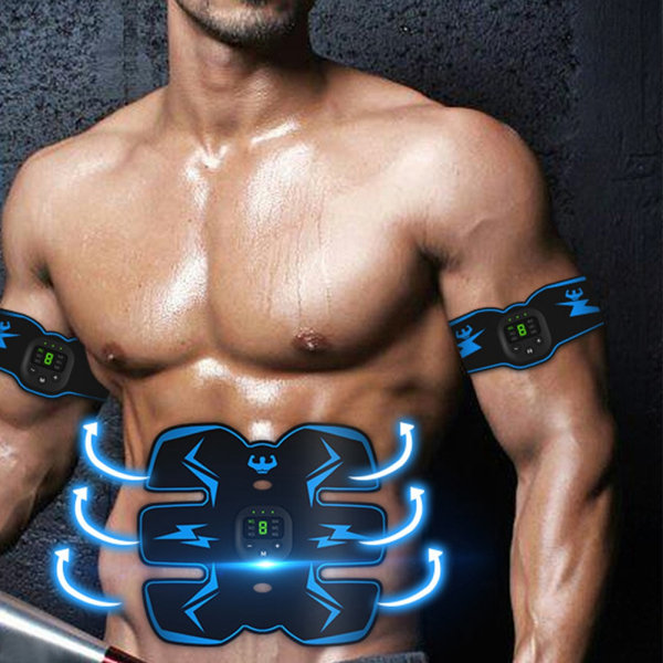 Digital display Laddning Magstickning Forma Muscle Trainer Instrument Löpsportutrustningblå