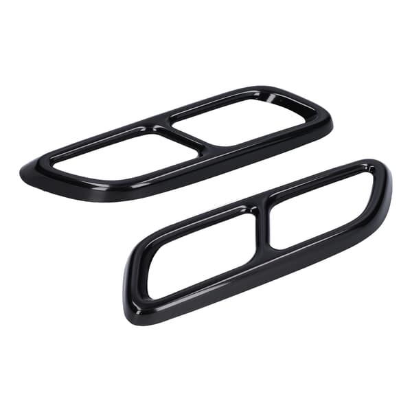 2 stk 4-utløps eksostips Trim Tail Throat Frame Quad Outlet Glans Svart Erstatning for Cadillac CT5 2020