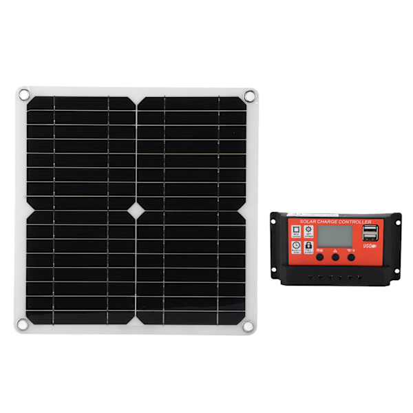 15W Aurinkopaneelisetti Kaksois-USB DC-lähtö 100A Ohjain Aurinkokennot Autovene Akun Ohjaus Oranssi