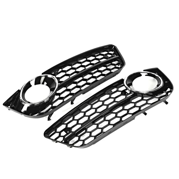 2pcs Front Bumper Lower Fog Light Lamp Grille Replacement Fit for A5 08-11