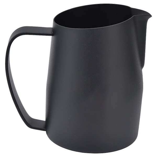 Fortettet melkeskummingkanne spiss tut skummekrus 450 ml med fasad topp PTFE-belegg for kaffemaskin CafeBlack