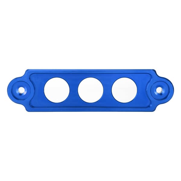 Universal 14 cm aluminiumlegering batterifäste, fäststångsfäste 3 hål (blå)