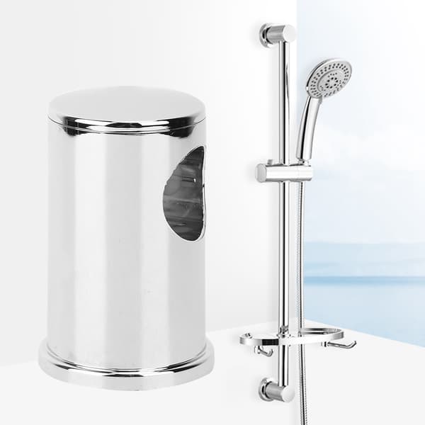 2pcs Silver White ABS Electroplating Shower Lift Rail Bracket Base Bathroom Accessories