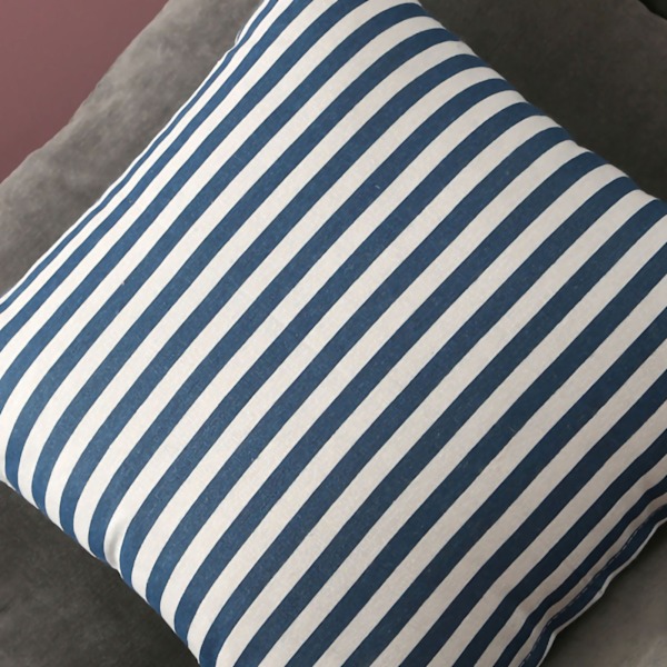 Hjem Pudebetræk Sofa Pude Tilbehør Linned Nordisk Stil Daglig Brug Hjemtekstiler Blå Striber 45x45