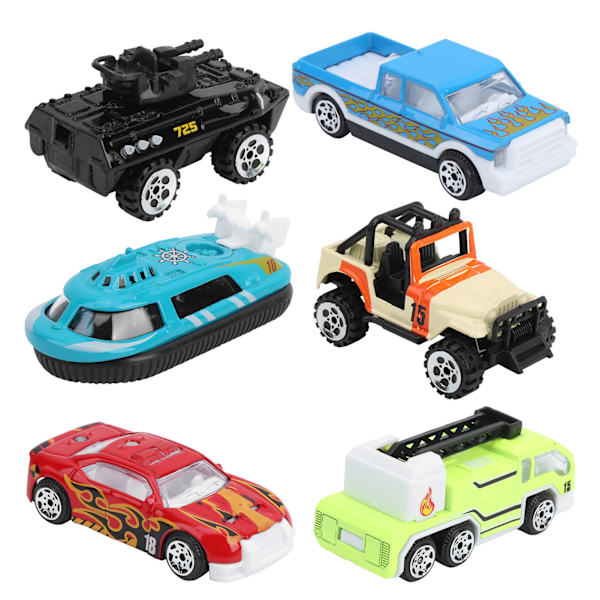 1:64 Metalliautolelu Simulaatio Palokunta-auto Ajoneuvomalli Lapset Lasten Autolelu 6kpl/setti