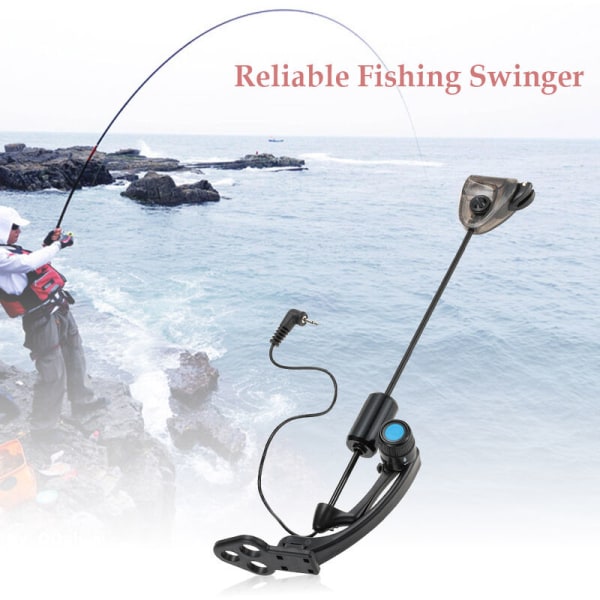 1 stk LED karpefiske swingerhenger belyst swingersensor swingerbelyst bittindikator fiskebittalarm fiskeutstyr, modell: blå