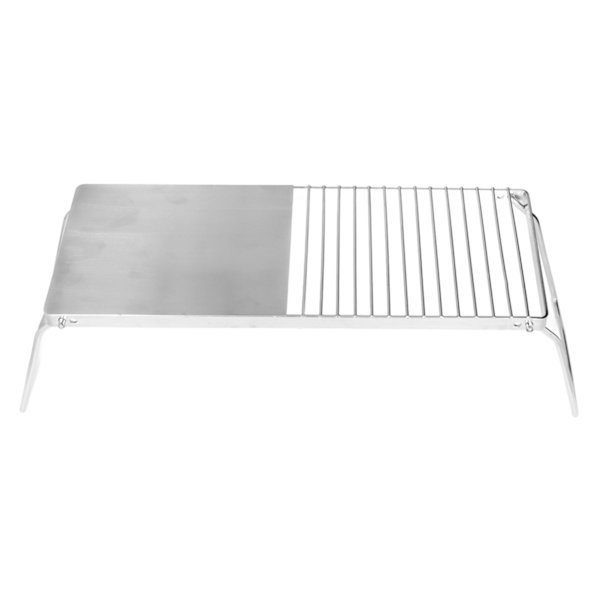 Grillstativ Multifunksjonelt sammenleggbart rustfritt stål utendørs kjøkkenstativ for BBQ Grilling Campingtur Reise