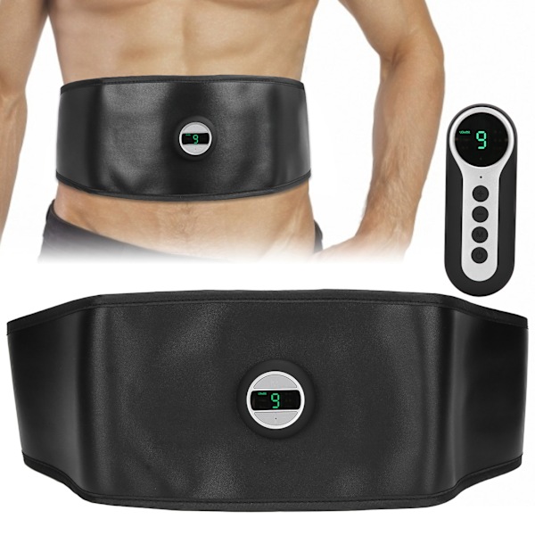 Smart mavemuskeltræner TENS PU Læder Slimming Belt Genopladelig midjetrimmer
