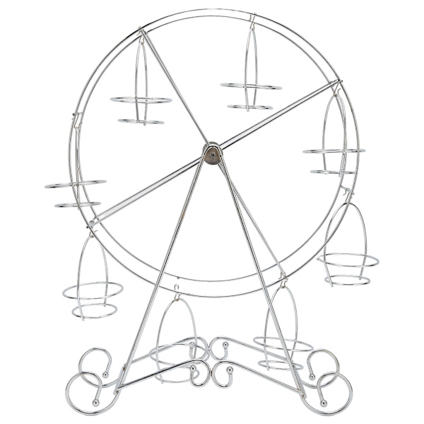 Pariserhjul Cupcake Stativ 8 Kopper Dessertbærer Displayholder for Restauranter Dessertbutikker Temafest