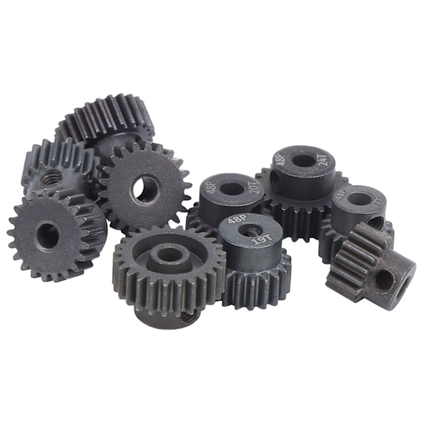 10 st/set 16T-25T 7075 48P stål RC bilmotor kugghjul för 1/8 1/10 borstlös motor