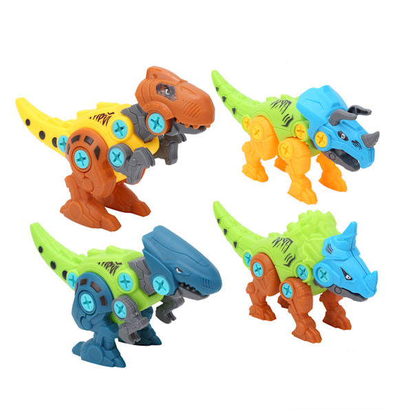 DIY Samle Dinosaur Legetøjs Sæt Skruemutter Kombination Samle Dinosaur Model Legetøj 4 Stilarter