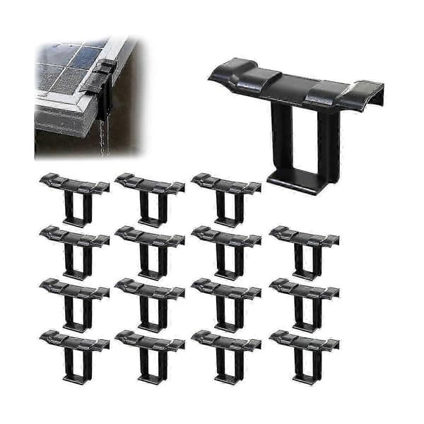 16 stk 35 mm solcellepanel vannavløpsklemmer, PV-modulklemmer avløp solcellepanel vannavløpsklemmer