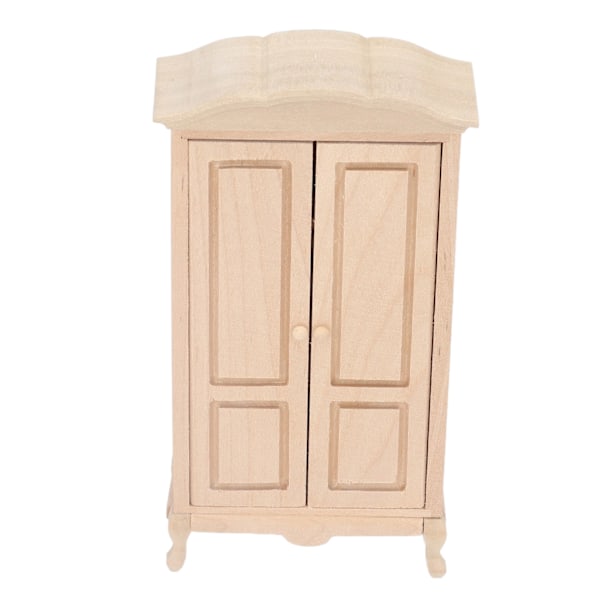 Dukkehust Miniatyr Garderobe 1/12 Skala Dobbeldør Dukkeskap for Dukkehust Møbler Tilbehør
