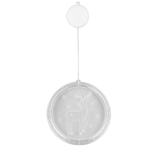 Jul 3D Fönsterhängande Ljus Klar Textur Utsökt Vacker Akryl Jul LED Dekorativ Fönsterlampa för Hemmet