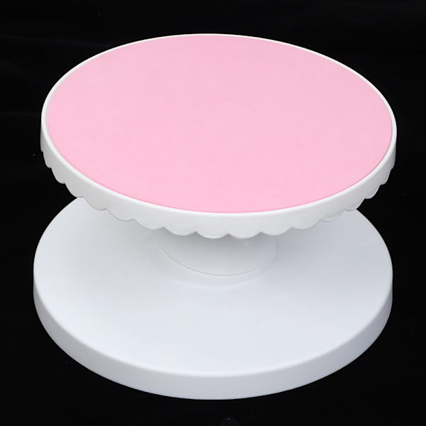 Kakkujalusta Kääntyvä Alusta Pyörivä Pohja Liukumaton Kakun Koristelualusta DIY Keittiön Leivontavälineet (Pyörivän Alustan Halkaisija 23 cm)