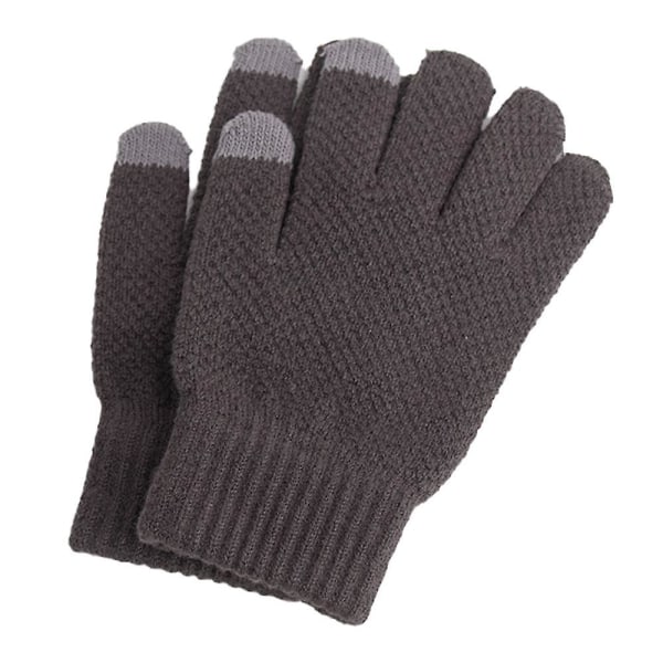 Winter Touchscreen Gloves For Women Warm Knit With 2 Touch Screen Fing
