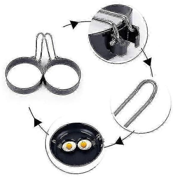 st rustfritt stål stekepanne stekt egg pannekake matlagingsring form
