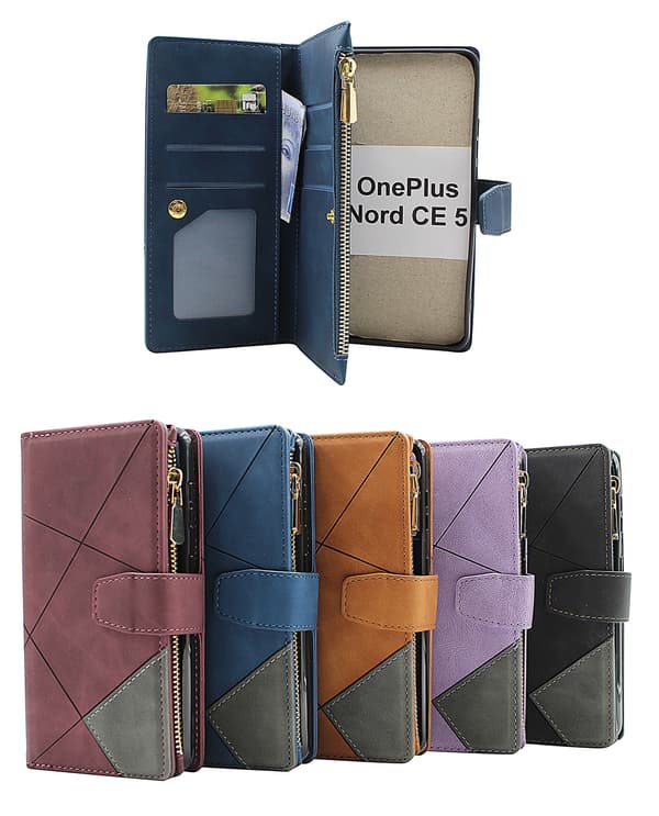 XL OnePlus Nord CE5 (CPH2719) Lyx Plånboksfodral Brun