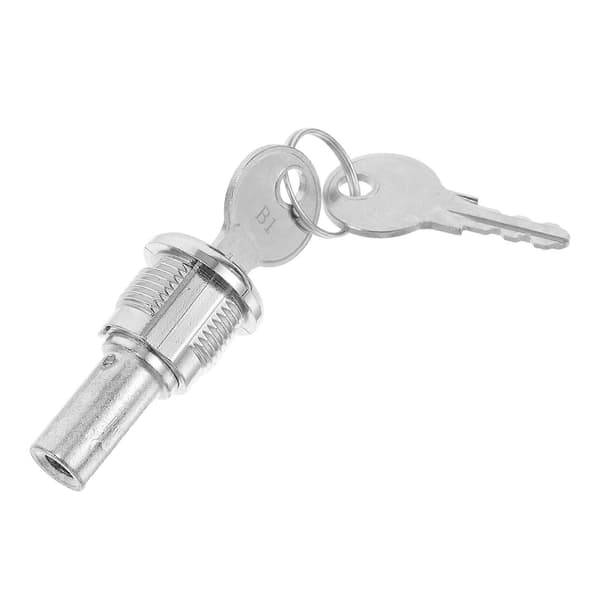 Rørformet salgsautomatlås til spillemaskiner flad låsemekanisme sølvfarve 1 sæt Silver 6.70X2.20X2.20CM