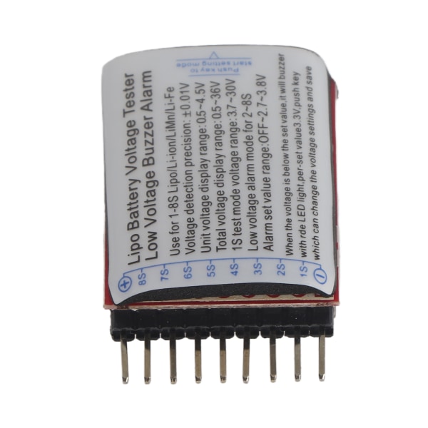 3 st/set RC 1S-8S Lipo Batteri LED Tester Lågspänningslarm Buzzer Checker RC Tillbehör