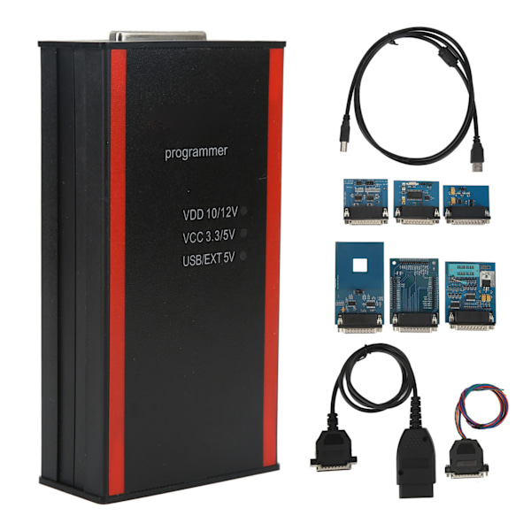för Iprog+ Pro V86 ECU Programmerare IMMO Kilometerkorrigering Bildiagnosscanners med adaptrar för bil