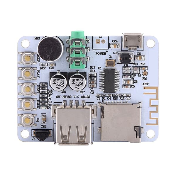 Ny Bluetooth Audio Mottaker Mikrofon Forsterker USB TF FM MP3 Dekoder WMA WAV FLAC Spiller #1