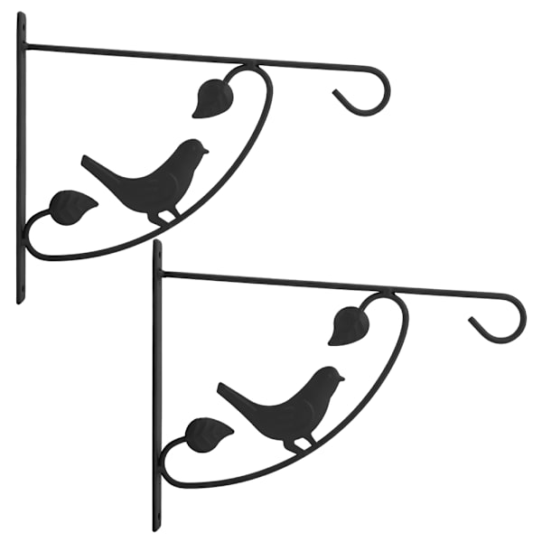 2st Set Metall Antirost Study Väggmonterad Krukväxtfäste Hushållsträdgård