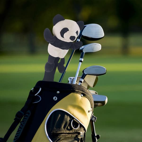 Bæredygtigt Plys Golf Træcover Unikt Dyregolfkøllecover til Trækøller panda