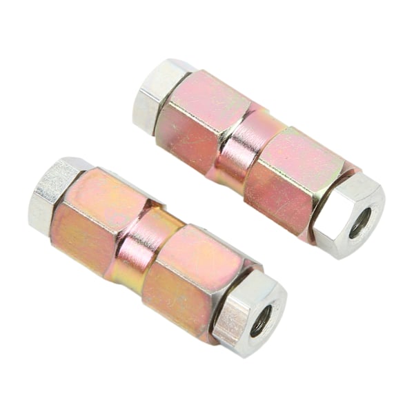 2 st bromsrörskopplingar 10 mm/0,39 tum inline han- och honmutter för 3/16 tum oljerör